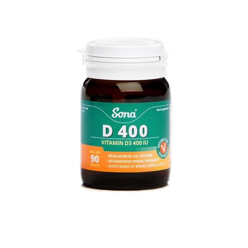 Sona D 400 – Vitamin D3 For Bones, Immunity & Muscles (90 Tabs)