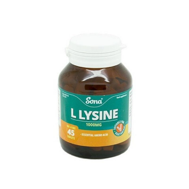 Sona L-Lysine 1000mg – Essential Amino Acid For Cold Sore Support