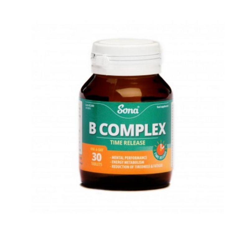Sona B Complex Time Release – 11 Essential B Vitamins For Energy & Health