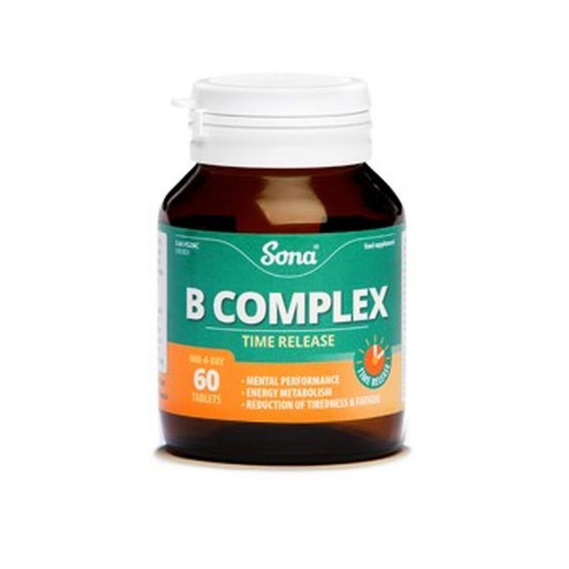Sona B Complex Time Release – 60 Tablets | Energy & Metabolism Support