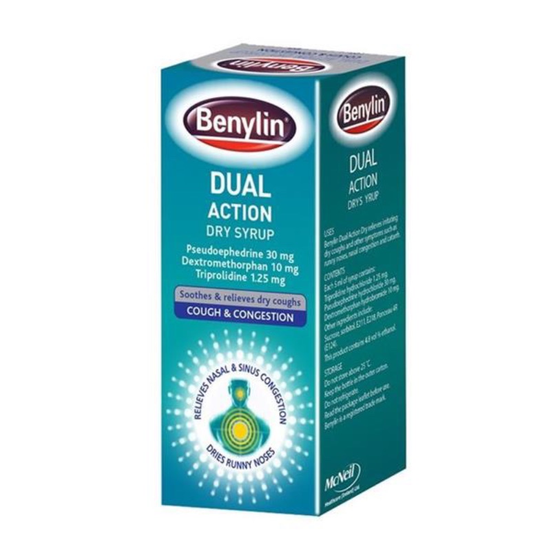 Benylin Dual Action Dry Cough & Congestion Syrup 100ml