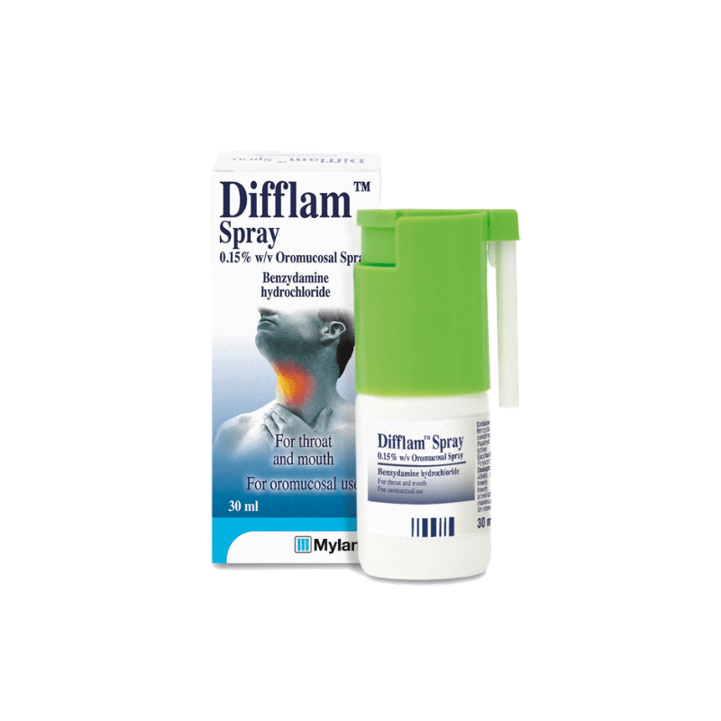 Difflam Spray, 0.15% W/v, Oromucosal Spray 30ml
