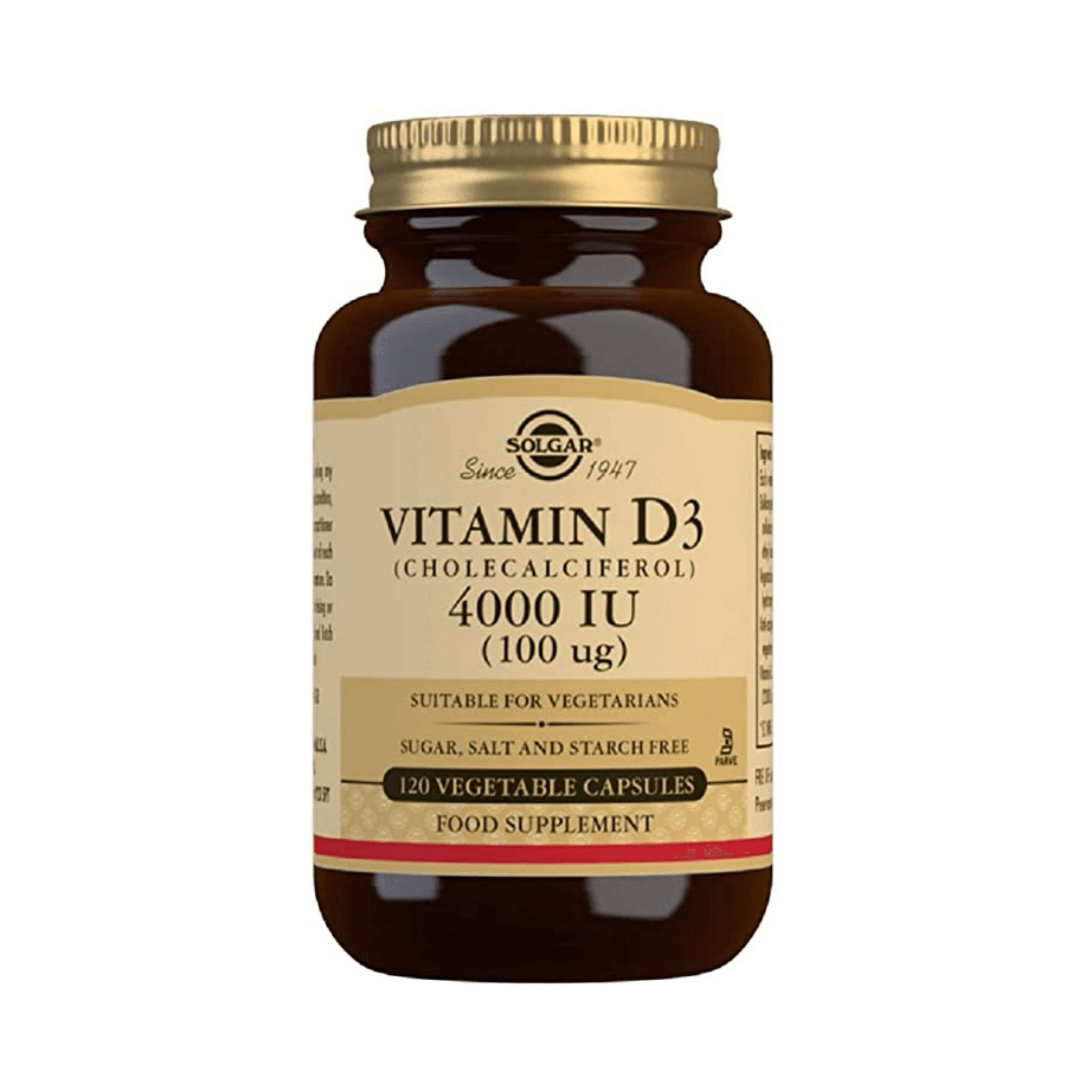 Solgar Vitamin D3 4000 IU 60 Caps | Immune & Bone Support