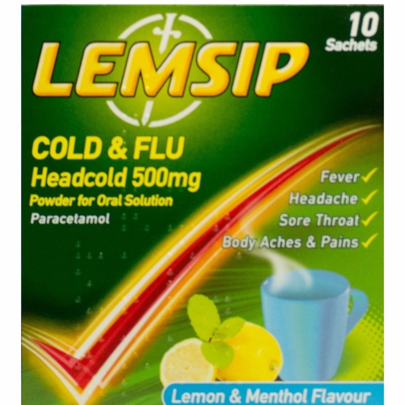 Lemsip Cold & Flu Headcold 500mg Powder – Fast Relief For Adults & Teens