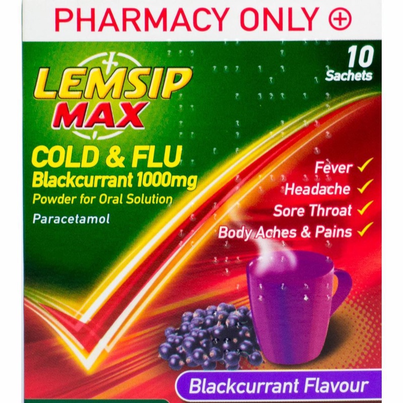 Lemsip Max Cold & Flu Blackcurrant | Sachets