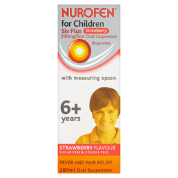 Nurofen For Children 6+ Strawberry 200ml – Fever & Pain Relief