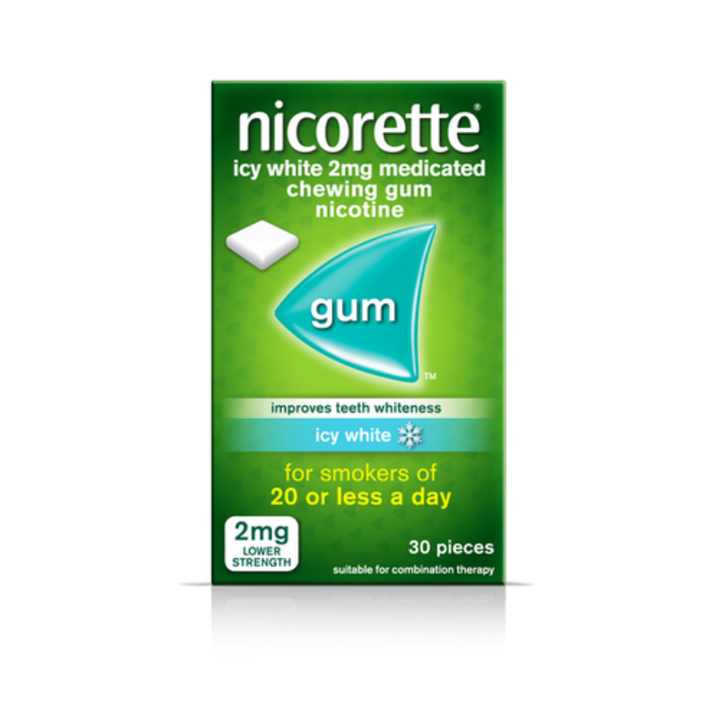 Nicorette Icy White 2mg Gum | Quit Smoking Aid