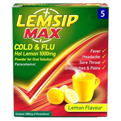 Lemsip Max Cough & Cold Powder – Fast Relief For Cold & Flu Symptoms