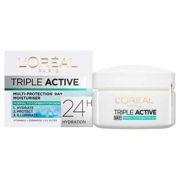 L’Oreal Paris Triple Active Day Moisturiser Normal To Combination Skin 50ml