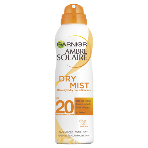 Ambre Solaire Dry Mist Fast Absorbing Sun Cream Spray SPF20 200ml