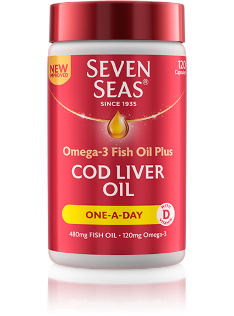 Seven Seas Cod Liver Oil One-A-Day | Vitamin D & Omega-3 120 Capsules