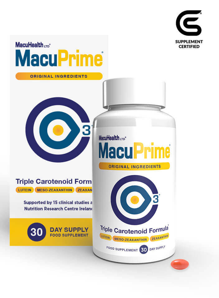 MacuPrime Capsules: Triple Carotenoid Eye Supplement With Lutein & Zeaxanthin
