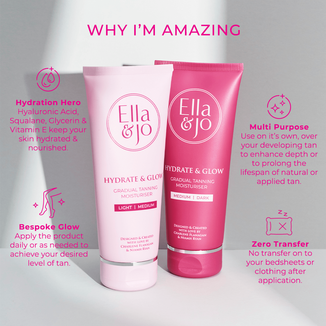 Ella & Jo Hydrate & Glow Gradual Moisturiser 200ml - Healthy Bronzed Skin - Image 3