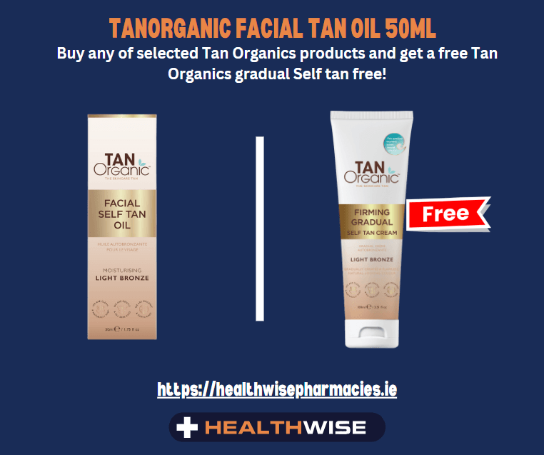 TanOrganic Facial Tan Oil 50ml | Natural, Hydrating Glow with Free Gradual Self Tan