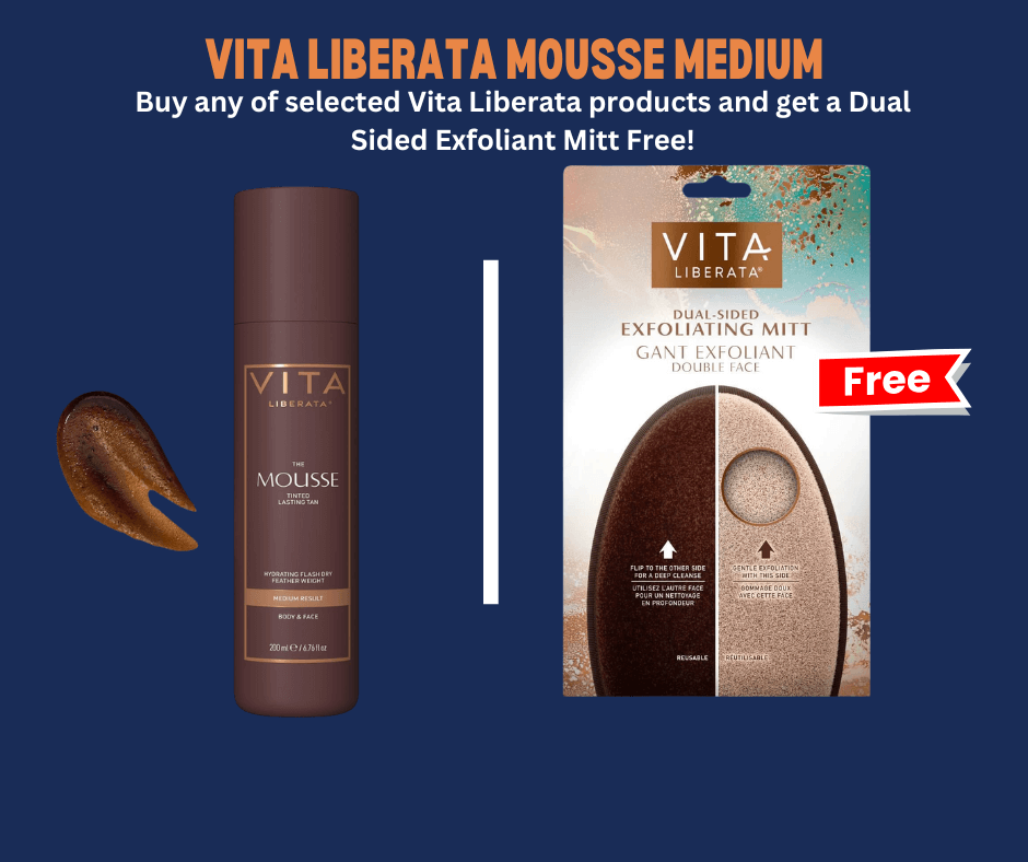 Vita Liberata The Mousse Medium | Long-Lasting Tan With Free Exfoliating Mitt