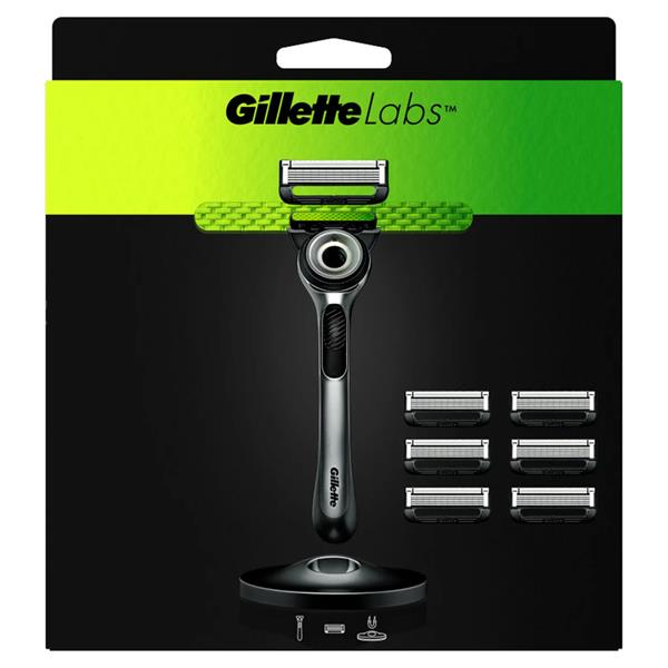 GilletteLabs Exfoliating Bar Razor: Close Shave & Skin Prep (7 Blades)